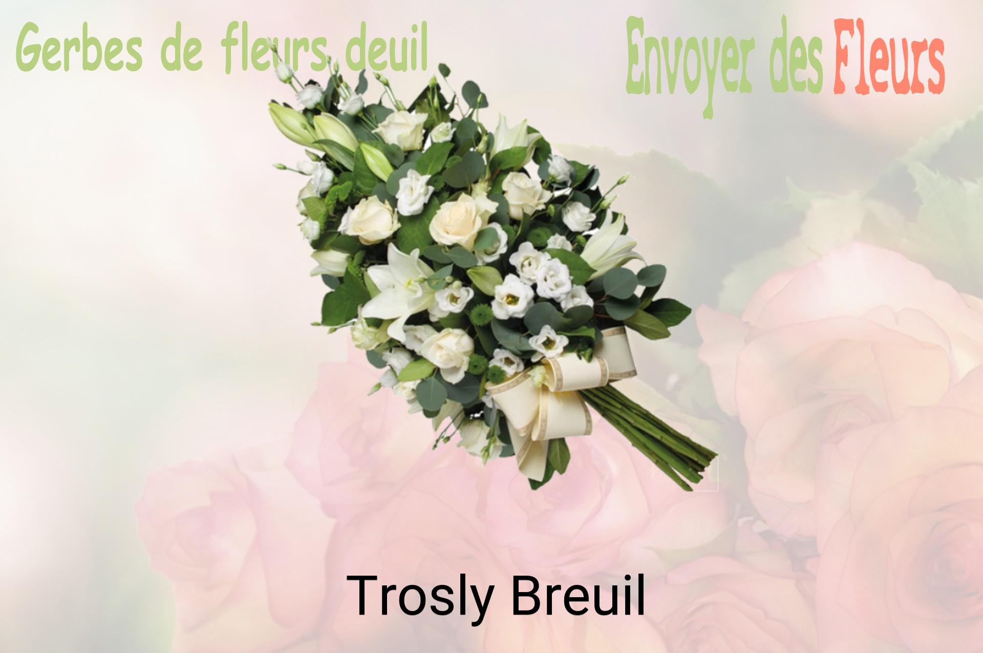 Gerbe de fleurs de deuil livrée à Trosly-Breuil